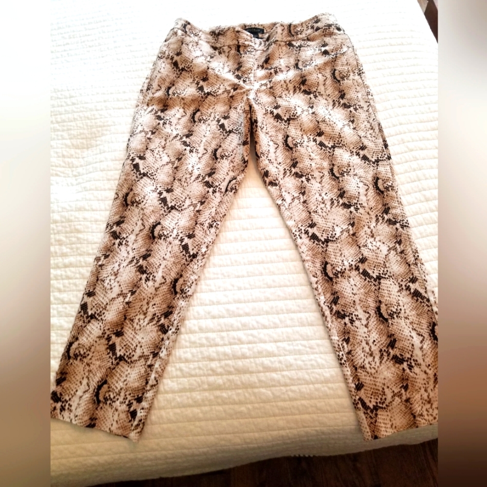 White house-black market,  animal print, 12R pants